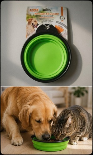 Gamelle pliable chien - gamelle,